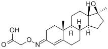 17A-METHYLTESTOSTERONE 3-(O-*CARBOXYMETH YL)OXIME Struktur