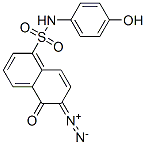 6-diazo-5,6-dihydro-N-(4-hydroxyphenyl)-5-oxonaphthalene-1-sulphonamide Struktur