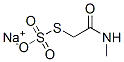 sodium S-[2-(methylamino)-2-oxoethyl] thiosulphate Struktur