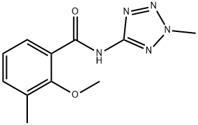 Benzamide, 2-methoxy-3-methyl-N-(2-methyl-2H-tetrazol-5-yl)- (9CI) Struktur