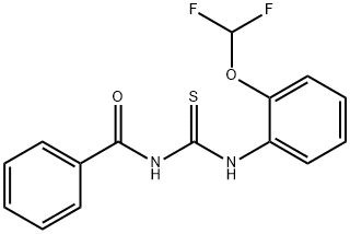 N-benzoyl-N'-[2-(difluoromethoxy)phenyl]thiourea Struktur