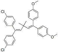 1,1'-[5,5-Bis(4-chlorophenyl)-3,3-dimethyl-1,4-pentadiene-1,1-diyl]bis(4-methoxybenzene) Struktur