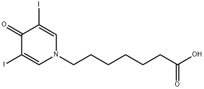 1,4-Dihydro-3,5-diiodo-4-oxo-1-pyridineheptanoic acid Struktur