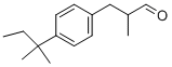 2-methyl-3-[4-(2-methylbutan-2-yl)phenyl]propanal Struktur