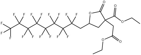 3-(CARBETHOXY)-3-(METHYLCARBETHOXY)-5-(1H,1H-PERFLUORONONYL)- -BUTYROLACTONE Struktur