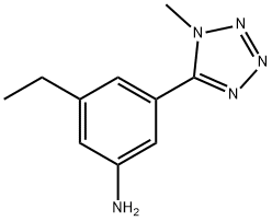 Benzenamine, 3-ethyl-5-(1-methyl-1H-tetrazol-5-yl)- (9CI) Struktur