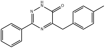 1,2,4-Triazin-6(1H)-one, 5-[(4-methylphenyl)methyl]-3-phenyl- Struktur