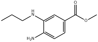 Benzoic acid, 4-amino-3-(propylamino)-, methyl ester (9CI) Struktur