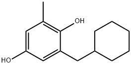 1,4-Benzenediol, 2-(cyclohexylmethyl)-6-methyl- (9CI) Struktur