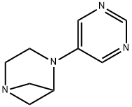 1,4-Diazabicyclo[3.1.1]heptane,4-(5-pyrimidinyl)-(9CI) Struktur