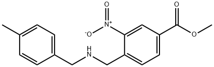 4-[(4-METHYL-BENZYLAMINO)-METHYL]-3-NITRO-BENZOIC ACID METHYL ESTER
 Struktur