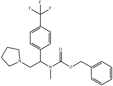 1-PYRROLIDIN-2-(4'-TRIFLUOROMETHYLPHENYL)-2-(N-CBZ-N-METHYL)AMINO-ETHANE
 Struktur