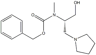 (S)-1-PYRROLIDIN-2-HYDROXYMETHYLL-2-(N-CBZ-N-METHYL)AMINO-ETHANE
 Struktur