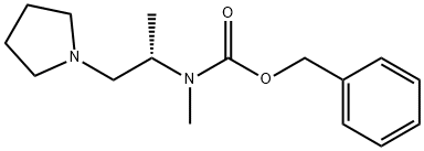 (S)-1-PYRROLIDIN-2-METHYL-2-(N-CBZ-N-METHYL)AMINO-ETHANE
 Struktur