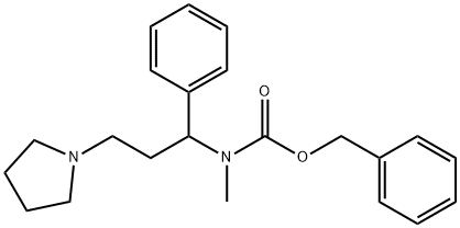 1-PYRROLIDIN-3-PHENYL-3-(N-CBZ-N-METHYL)AMINO-ETHANE
 Struktur