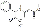 potassium [(3-methoxy-1-methyl-3-oxoprop-1-enyl)amino]phenylacetate Struktur