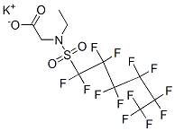 potassium N-ethyl-N-[(tridecafluorohexyl)sulphonyl]glycinate Struktur