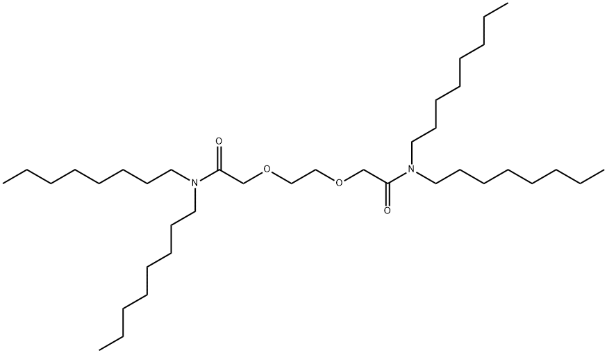 2,2'-[1,2-Ethanediylbis(oxy)]bis(N,N-dioctylacetamide) Struktur