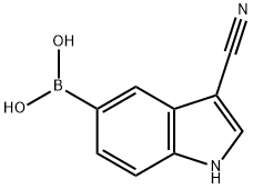 3-cyano-1H-indol-5-ylboronic acid Struktur