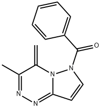 6-Benzoyl-4,6-dihydro-3-methyl-4-methylenepyrazolo[5,1-c][1,2,4]triazine Struktur