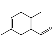 3,5,6-trimethylcyclohex-3-ene-1-carbaldehyde Struktur