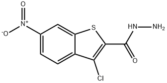 3-CHLORO-6-NITRO-1-BENZOTHIOPHENE-2-CARBOHYDRAZIDE Struktur