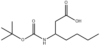 3-TERT-BUTOXYCARBONYLAMINO-HEPTANOIC ACID Struktur