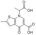 7-(1-CARBOXYETHYL)-2-METHYL-4-OXO-4,7-DIHYDROTHIENO[2,3-B]PYRIDINE-5-CARBOXYLIC ACID Struktur