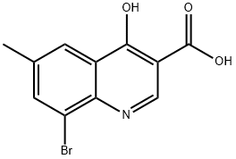 8-Bromo-4-hydroxy-6-methylquinoline-3-carboxylic acid Struktur