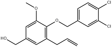 4-[(3,4-DICHLOROPHENYL)METHOXY]-3-METHOXY-5-(2-PROPENYL)-BENZENEMETHANOL Struktur