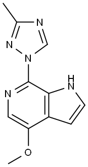 1H-Pyrrolo[2,3-c]pyridine, 4-Methoxy-7-(3-Methyl-1H-1,2,4-triazol-1-yl)- Struktur