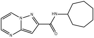 Pyrazolo[1,5-a]pyrimidine-2-carboxamide, N-cycloheptyl- (9CI) Struktur