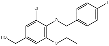 3-CHLORO-5-ETHOXY-4-[(4-IODOPHENYL)METHOXY]-BENZENEMETHANOL Struktur