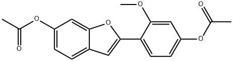 2-[4-(Acetyloxy)-2-methoxyphenyl]-6-benzofuranol acetate Struktur