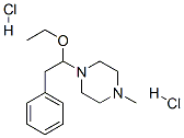 Piperazine, 1-(.beta.-ethoxyphenethyl)-4-methyl-, dihydrochloride Struktur