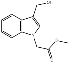 1H-INDOLE-1-ACETIC ACID, 3-(HYDROXYMETHYL)-, METHYL ESTER Struktur