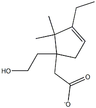 3-Cyclopentene-1-ethanol,3-ethyl-2,2-dimethyl-,acetate(9CI) Struktur