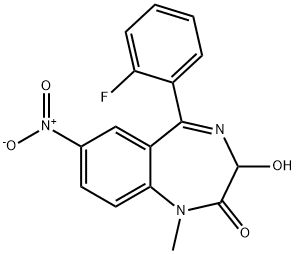 3-hydroxyflunitrazepam Struktur