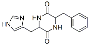 3-Benzyl-6-(4-imidazolylmethyl)-2,5-piperazinedione Struktur