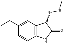 1H-Indole-2,3-dione,5-ethyl-,3-(methylhydrazone)(9CI) Struktur