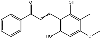 3-(2,6-Dihydroxy-4-methoxy-3-methylphenyl)-1-phenyl-2-propen-1-one Struktur