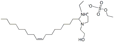 (Z)-3-ethyl-2-heptadec-8-enyl-1-(2-hydroxyethyl)imidazolidinium ethyl sulphate Struktur