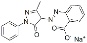 sodium 2-[(4,5-dihydro-3-methyl-5-oxo-1-phenyl-1H-pyrazol-4-yl)azo]benzoate Struktur