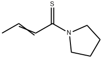 Pyrrolidine,  1-(1-thioxo-2-butenyl)-  (9CI) Struktur