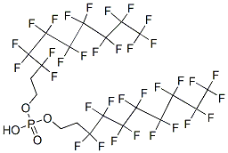 bis(3,3,4,4,5,5,6,6,7,7,8,8,9,9,10,10,10-heptadecafluorodecyl) hydrogen phosphate Struktur