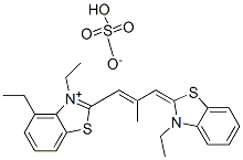 ethyl 3-ethyl-2-[3-(3-ethyl-3H-benzothiazol-2-ylidene)-2-methylprop-1-enyl]benzothiazolium sulphate Struktur