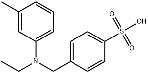 4-[[ethyl(3-methylphenyl)amino]methyl]benzenesulphonic acid            Struktur