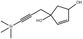 4-Cyclopentene-1,3-diol, 1-[3-(trimethylsilyl)-2-propynyl]- (9CI) Struktur