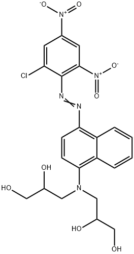 3,3'-[[4-[(2-chloro-4,6-dinitrophenyl)azo]naphthyl]imino]bispropane-1,2-diol Struktur