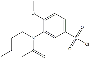 3-[Acetyl(butyl)amino]-4-methoxybenzenesulfonic acid chloride Struktur